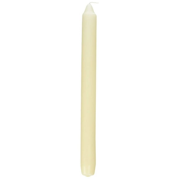 10 Classic Dinner / Table Candles - 24cm - 8 Hour Burn - Non Drip (ivory)