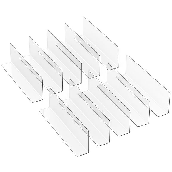 10 Clear Drawer Dividers Magnetic Fridge Shelf Organizers
