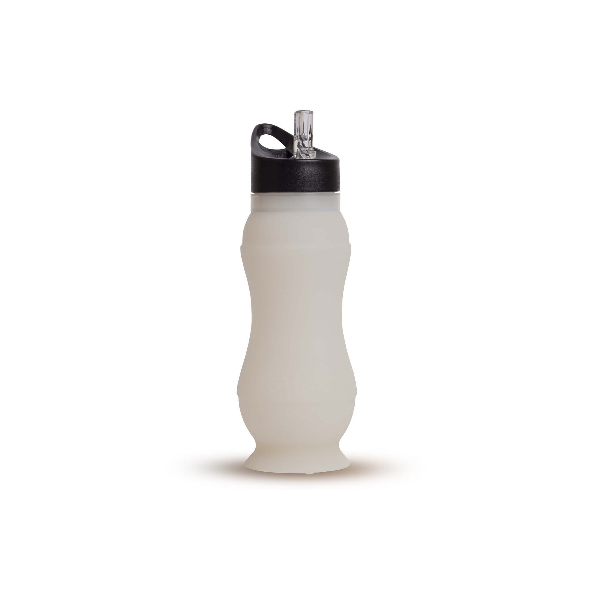 10" Clear and Black Silicone Bottle Tumbler with Suction Cup 700 ml -  Walmart.com