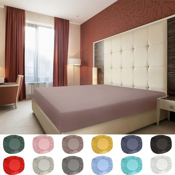 Under $10 Clearance! InsCrazy Full Size Bed Sheets,Fitted Bed Sheet Piece Non-Slip Fixed Bed Cover All-Inclusive Mattress Protection Bed Cover Soft Fiber Suitable for Sleeping Naked 54 x 75"