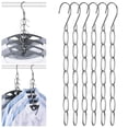 thumbnail image 1 of 10 in Cloth Hanger Chains,Space Saving Closet Metal Hanger Organizer Chains for Home and Office,Wardrobe Hanger Storage Chain,7 Layer Iron Hanging Hanger Chains,6 Pcs,White, 1 of 6