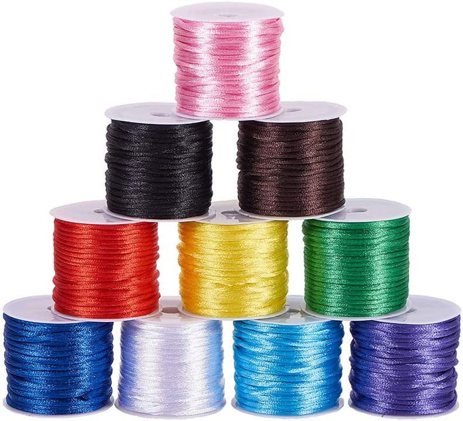 10 Meters Chinese Satin Silk Knot Cord 3mm RATTAIL Thread Rope Necklace  Craft
