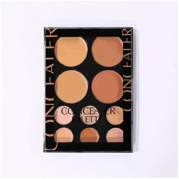 10 Color Concealer Palette Covers Spots Dark Circles Brightens Tone Waterproof Long Lasting