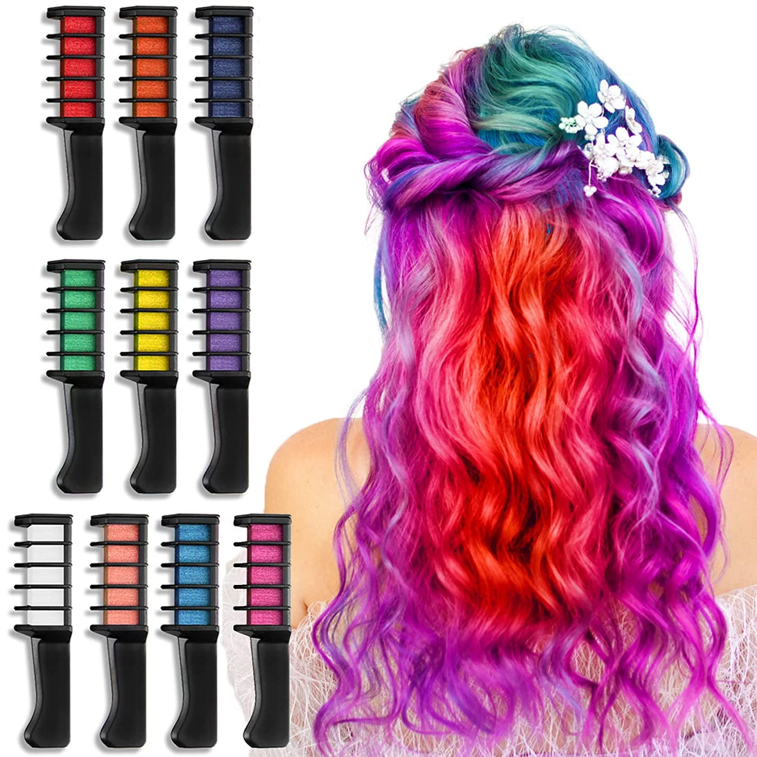 Non-toxic Hair Chalk Pen Washable Hair Crayon Chalk Safe Temporary Color  Dye For Kids Girls - Temu