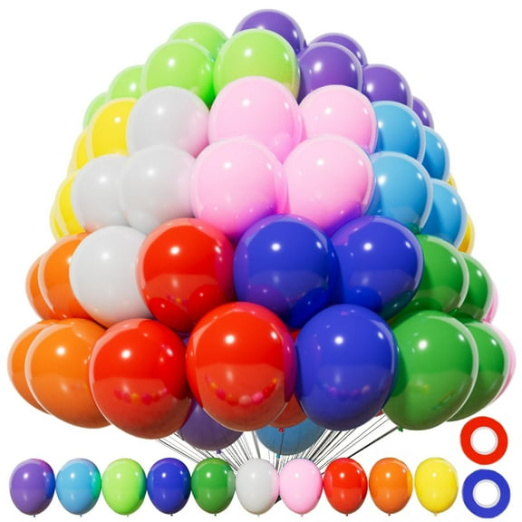 10" Color Latex Balloons, 60 Pieces,Balloons for Birthday Party Baby Shower Decoration