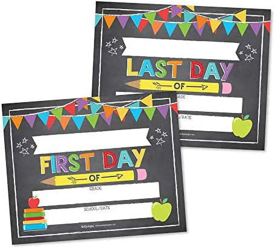 10 Colorful School Signs for Kids First Day of School Board for Kids
