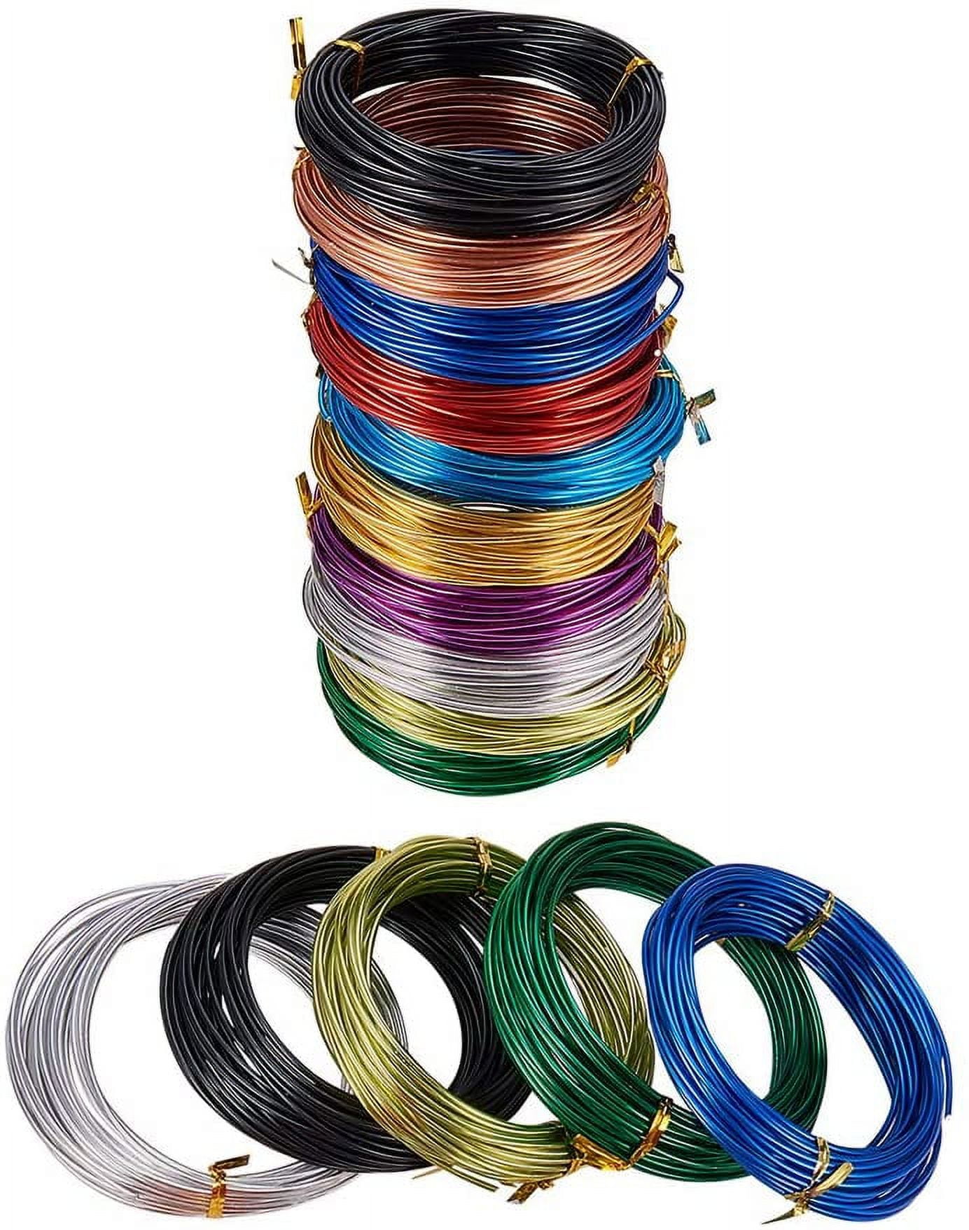 10 Colors 320 Feet Aluminum Wire 12 15 18 20 Gauge Bendable Metal Craft Wire Flexible Sculpting Beading Wire for DIY Wrapped Jewelry Manual Arts Making Rainbow Projects