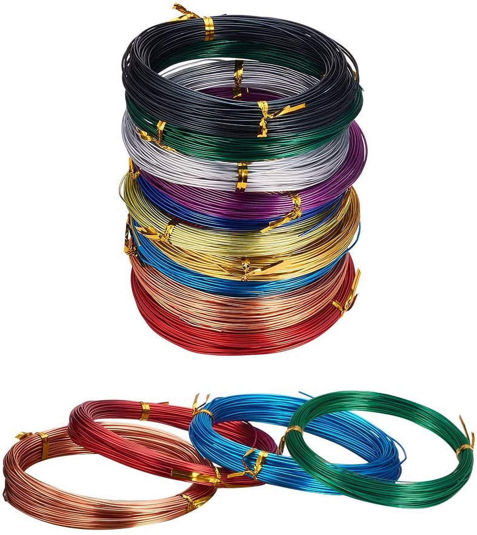 10 Colors 650 Feet Aluminum Wire 12 15 18 20 Gauge Bendable Metal Craft Wire Flexible Sculpting Beading Wire for Wrapped Jewelry Manual Arts Making Rainbow Projects colorful DIY