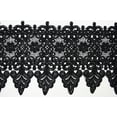 thumbnail image 1 of 10 Colors Floral Embroidered Scalloped Venise Guipure Applique Lace Trim (Black), 1 of 3