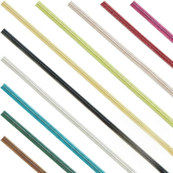 10 Colors French Wire 1mm 18 Gauge 50G French Bullion Wire Round Flexible Coil Wire Metallic Wire Gimp Wire Copper Wires for DIY