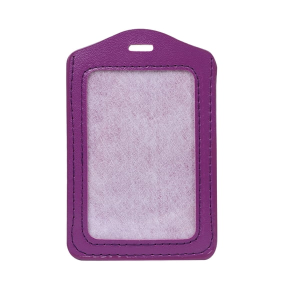 10 Colors ID Window Business Work Card Holder Leather for Case Badge Vertical Ty