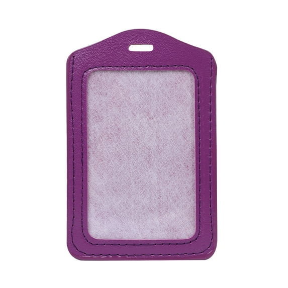 10 Colors ID Window Business Work Card Holder Leather for Case Badge Vertical
