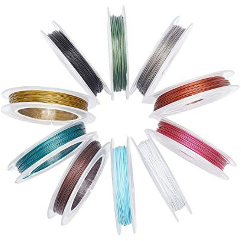 10 Colors Jewelry Craft Wire 100 Yards Bendable Metal Wire Tiger Wire  0.38mm Jewelry Beading Wire Craft Metal Wire with Spool