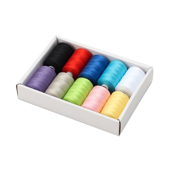 10 Pieces Polyester Threads for Home Sewing Machine Hand Quilting DIY Embroidery