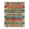 thumbnail image 1 of 10 Commandments Christian Wall Art Print - Inspirational Bible Poster for Kids, Home, Office, Church & Sunday School Decor Poster Print for Religious Education & Room Decor, 1 of 1