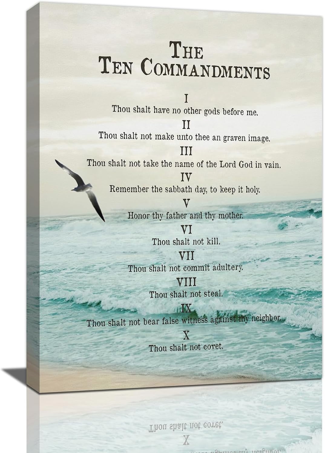 10 Commandments Decor Wall Art Ten Commandments Canvas Prints Bible ...
