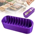 thumbnail image 1 of 10-Compartment Plastic Storage Box, Drawer Organizer for Seasoning Packets, Puzzle Pens & Handmade Accessories - BPA-Free, Stackable Design (Purple, 1-Pack), 1 of 8