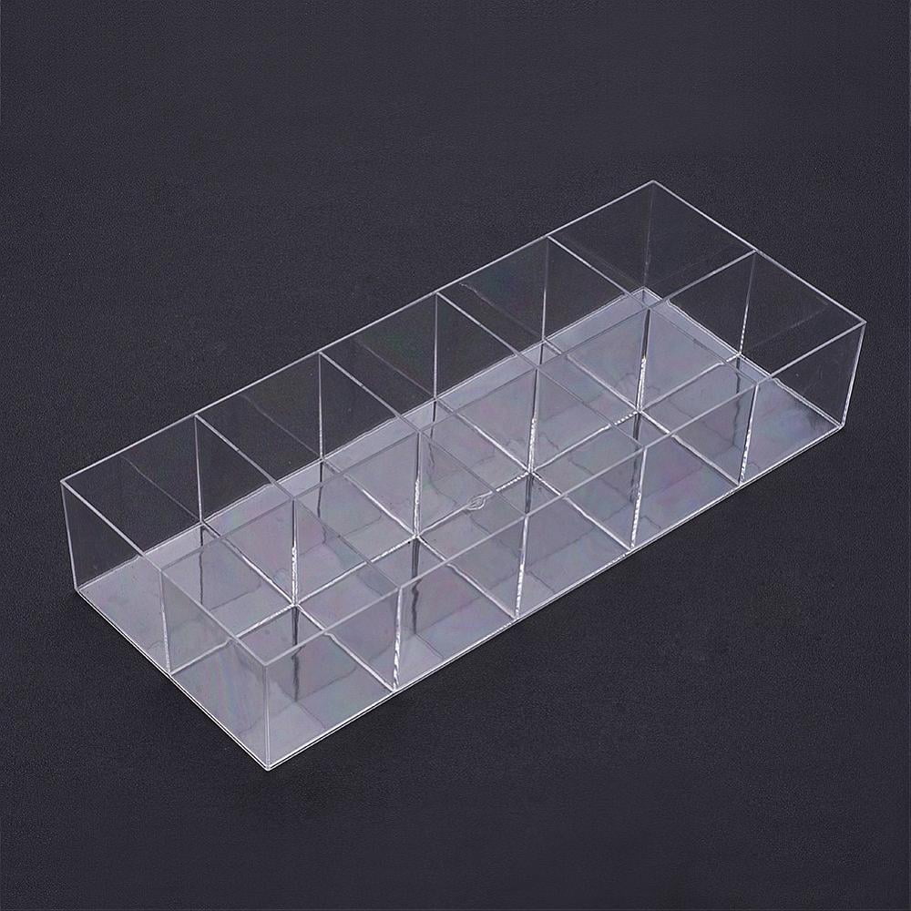 Rectangular Storage Container No Coverage 10 Compartments Rectangle Plastic Bead Storage Containers No Caps Clear ...