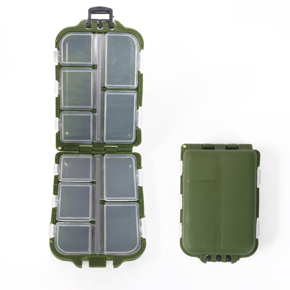 10 Compartments Tackle Boxes, Tackle Utility Boxes, Plastic Box Storage Organizer Box with Dividers, Fishing Tackle Storage Box Organizer