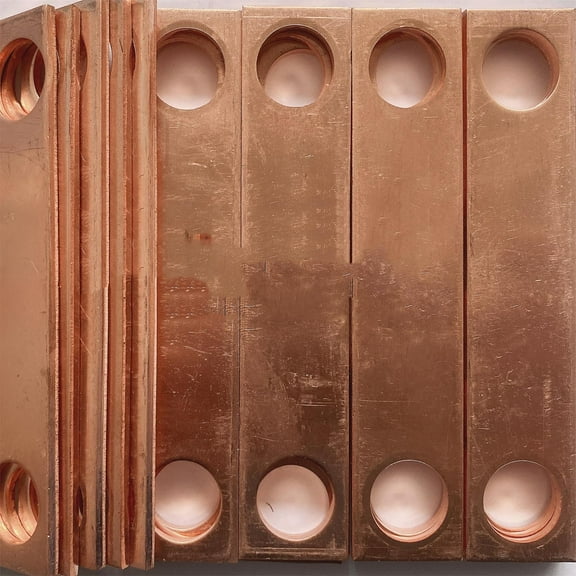 10 Copper Grounding Wires, Anti-Static Copper Sheet, Length: 150mm, Width: 20mm, Thickness: 0.5mm (14 Holes)