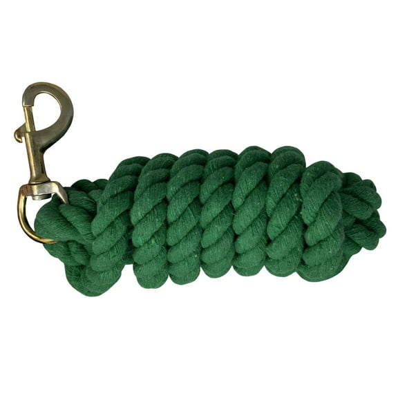 10' Cotton Lead Rope w/ Brass Thumb Bolt Snap