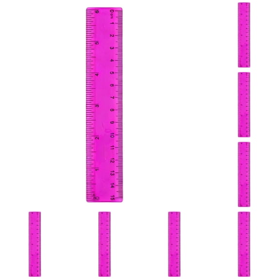 10 Count 15Cm Plastic Straight Measuring Ruler, Dienrx Compact Portable Measuring Straight Edge With Dual Metric & Inch Scales, Drafting Measuring Tool For Office Designer Artist & Manual Layout