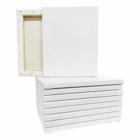 10 Count (40 total) 8” x 10” Super Value Canvas by Artist's Loft Necessities - Acid Free Cotton Canvas for Paint - Acrylic - & Oils - Bulk 4 Pack