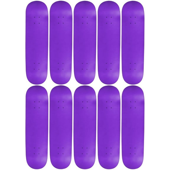 10 Count 8.25" Blank Skateboard Deck Neon Purple Moose 7-Ply Canadian Maple