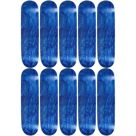 10 Count 8.25" Blank Skateboard Deck Stained Blue Moose 7-Ply Canadian Maple
