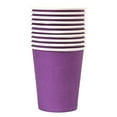 thumbnail image 1 of 10 Count 9oz Solid Color Paper Cups, Decorative Disposable Cups for General Use-Purple, 1 of 4