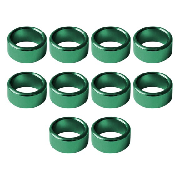 10 Count Aluminum Bird Foot Rings Durable Accessory Wide Application Green