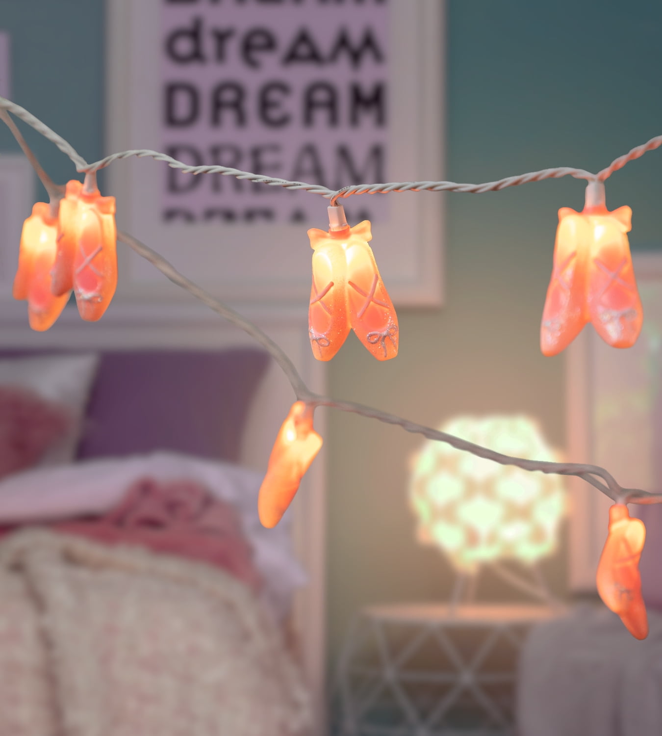 Northlight 10-Count Ballerina Shoe Patio String Lights 5.75ft White ...
