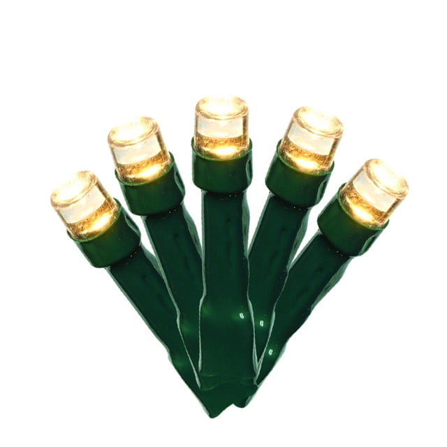 10Count BatteryOperated Warm White LED Mini Christmas Lights, 4.2