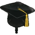 thumbnail image 1 of 10 Count Bulk Pack Black Graduation Cap Mylar Balloons, 1 of 1