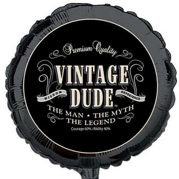 10 Count Bulk Pack Vintage Dude Mylar Balloon