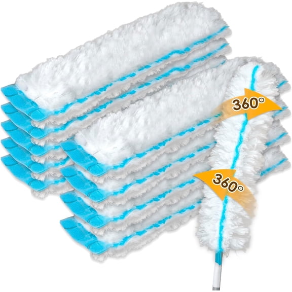 10 Count Duster Refills Compatible with Extendable Dusting Kit and The Compact Dusting Kit, Disposable Dust Removal Brush Heads for Electronics, Furniture, Car Interior