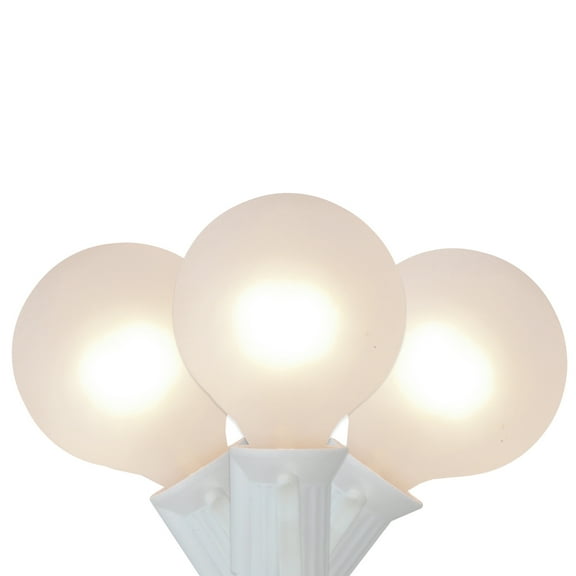 Northlight G50 Globe Christmas String Lights - Frosted White - 9' White Wire - 10ct