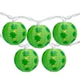 thumbnail image 1 of 10-Count Green Shamrock St. Patrick's Day Paper Lantern Lights Clear Bulbs, 1 of 8