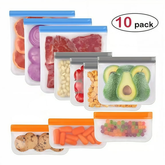 10 Count Matte Texture Preservation Bags For Keeping Food Fresh Longer