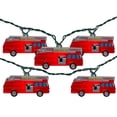 thumbnail image 1 of 10-Count Red Fire Department Truck Christmas Lights, 9ft Green Wire, 1 of 3