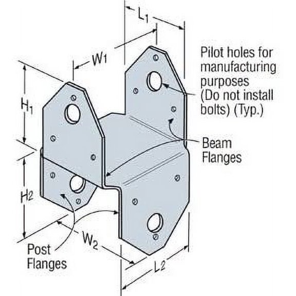 10 Count Simpson Strong-Tie BC6Z 6 x Post Cap ZMAX