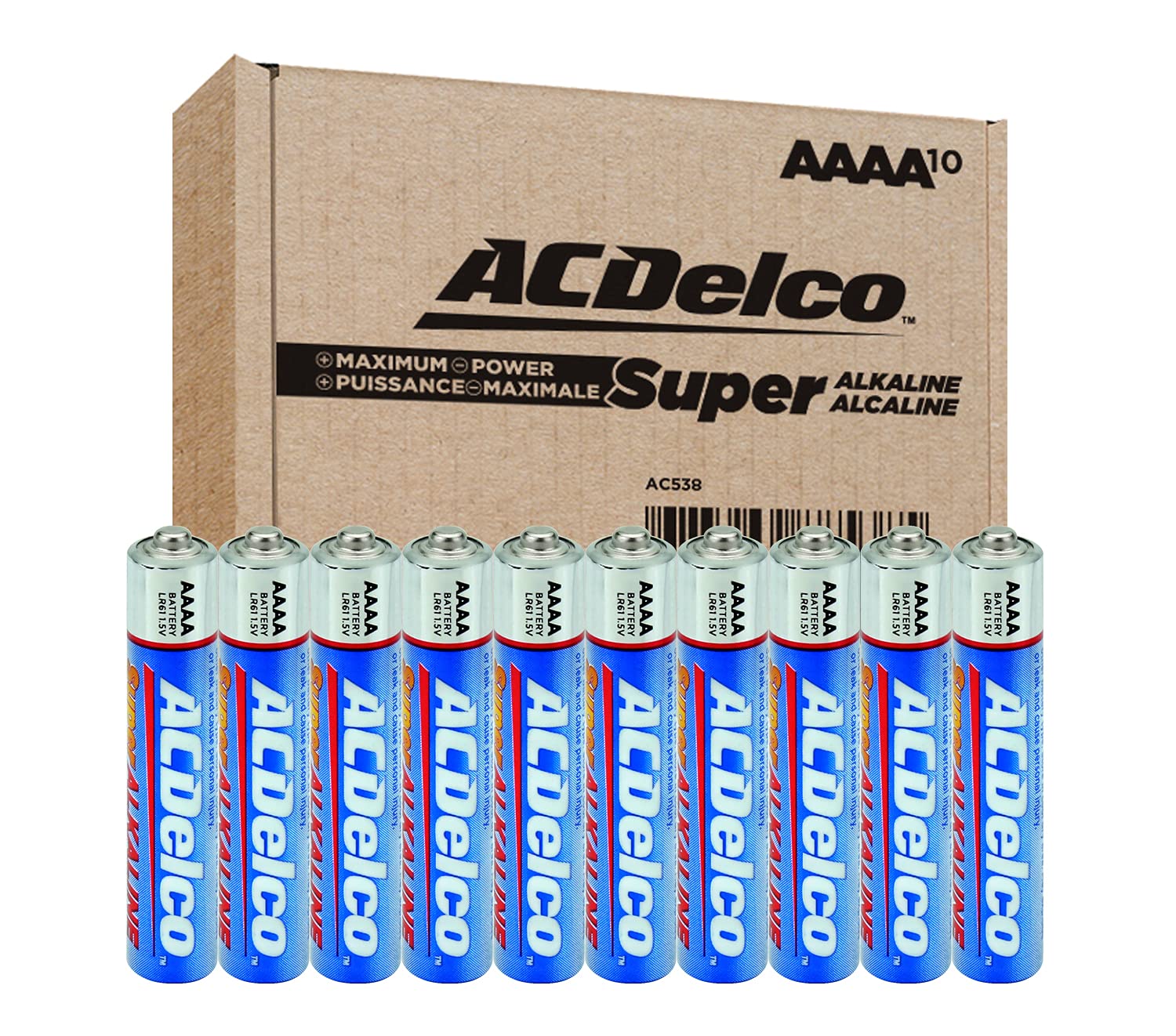 10 Count Super Alkaline AAAA Batteries with Maximum Power, for Blood
