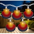 thumbnail image 1 of Northlight 10ct Seashell Outdoor Patio String Light Set, 7.25ft White Wire, 1 of 7