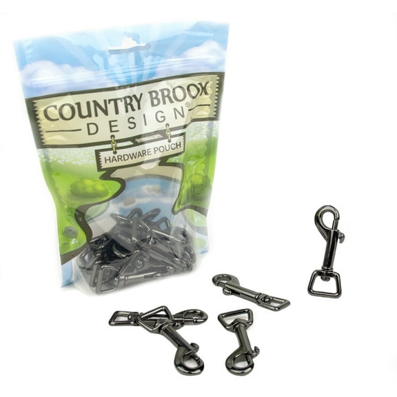 10 - Country Brook Design® 5/8 inch Gunmetal Swivel Snap Hooks