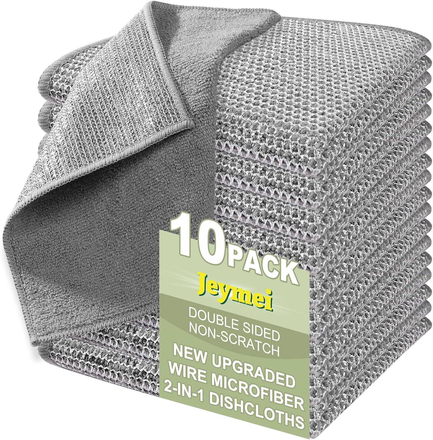 10 Counts Multipurpose Wire Dishwashing Rag,Non Scratch Wire Dishcloth ...