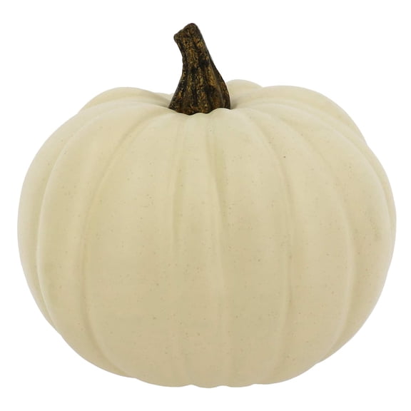 10" Cream Stackable Decorative Pumpkin by Ashland