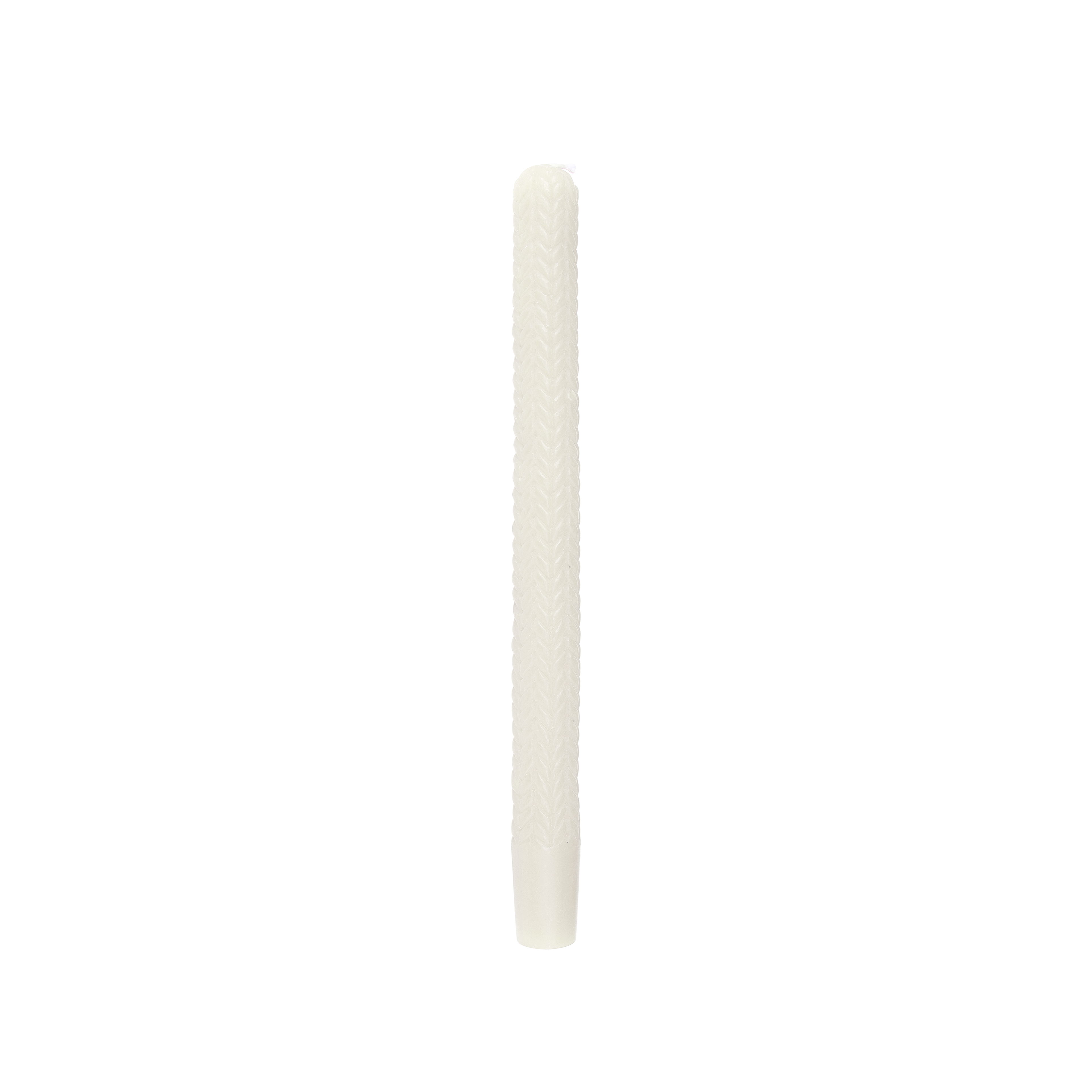 10" Cream Unscented Knit Taper Candles by Ashland, 2ct.-Fall Candles for Home Decor