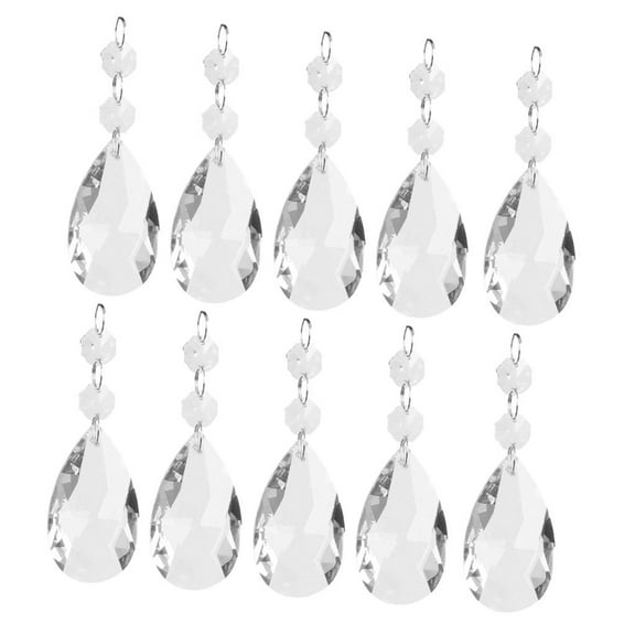10 Crystal Chandelier Prisms Pendants Balls Hanging Pendant Made Of High Quality Crystal Glass, No Or Acrylic