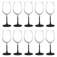 thumbnail image 1 of 10 Crystal Wine Glasses Set, 13.25 oz. - Elegant, Lightweight, Barware - Black, 1 of 5