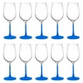 thumbnail image 1 of 10 Crystal Wine Glasses Set, 13.25 oz. - Elegant, Lightweight, Barware - Blue, 1 of 5